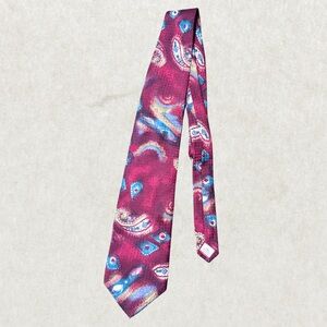 Vintage Rossetti 100% Silk Paisley Tie, 56” x 3.5”